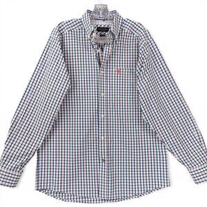 Ariat Pro Series Men’s Sz M Plaid Button Down Shirt Western Rodeo Performance